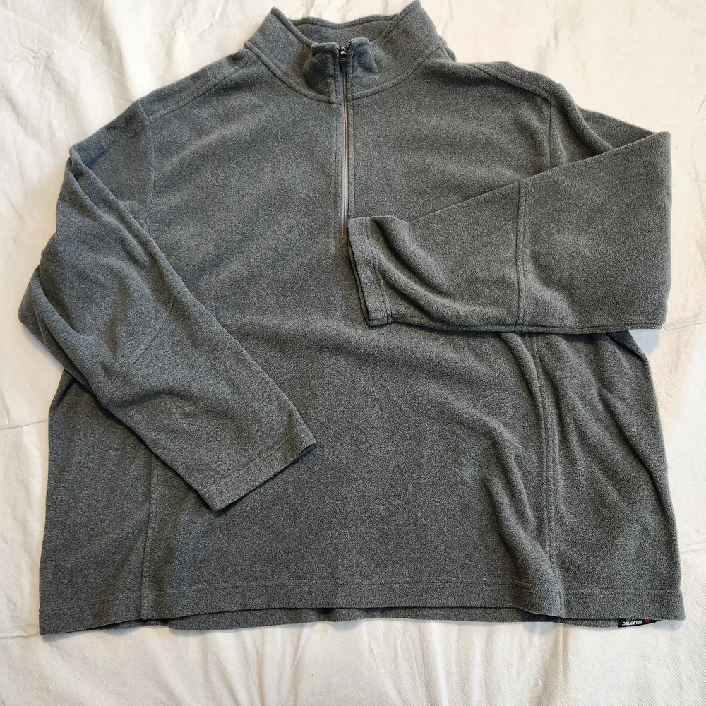 Lands' End Men's Zip Up Gray Sweater